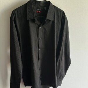 Men's Black Button-Up Shirt van Heusen Size XL flex/ Slim Fit